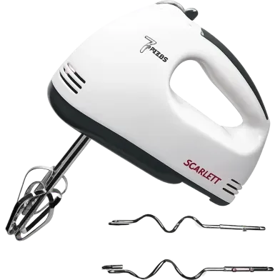 Scarlett Electric Egg Beater and Mixer for Cake Cream - White - Rokomari product